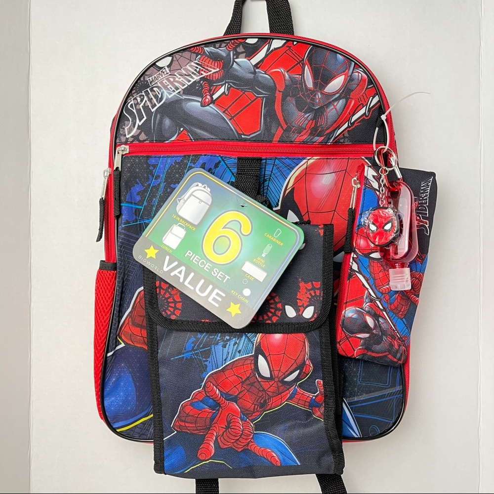 SPIDERMAN 6-piece Backpack set - Picture 2 of 4